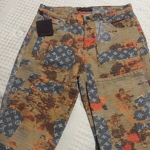 Louis Vuitton Distressed Multicolor Jeans